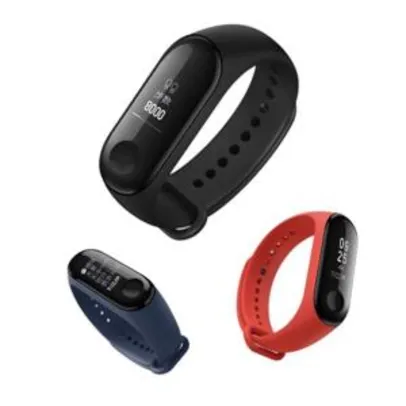 Original Xiaomi Mi band 3 Smart Wristband OLED Display 50M Waterproof Heart Rate Monitor Bracelet - Black R$93