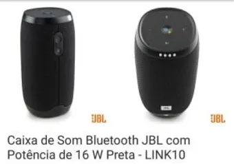 Caixa de Som Bluetooth JBL com Potência de 16 W Preta - LINK10 - R$449