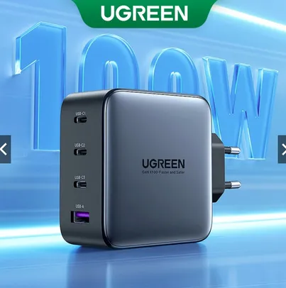 UGREEN GaN 100W Type-C USB 4-Portas Carregador