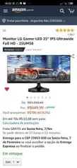 Monitor LG Gamer LED 25" IPS Ultrawide Full HD - 25UM58