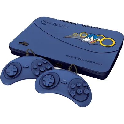 Master System Evolution Blue Com 132 Jogos e 2 Joysticks TecToy