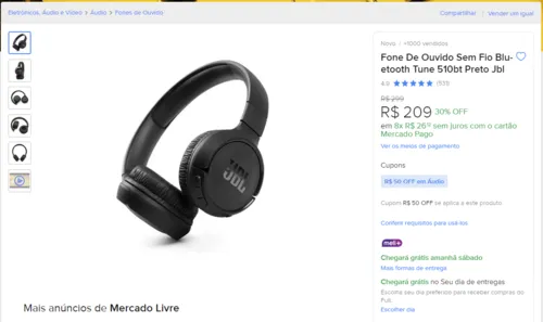 Imagem na descrição da promoção