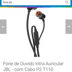 Fone JBL T110 - por R$37,90