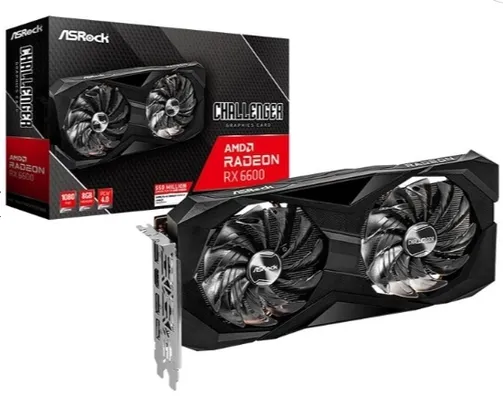 Placa de Video ASRock Radeon RX 6600 Challenger D, 8GB, GDDR6, 128-Bit, 90-GA2RZZ-00UANF