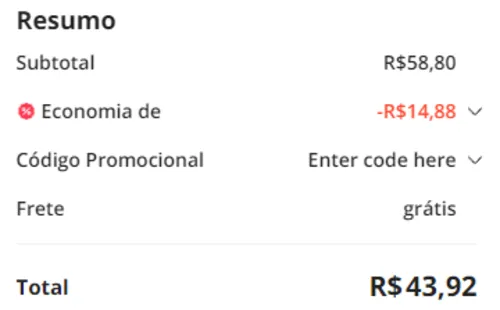 Imagem na descrição da promoção