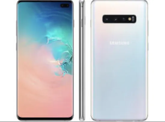[CLIENTE OURO + APP] Smartphone Samsung Galaxy S10+ 128GB Branco 4G - 8GB RAM Tela 6,4” Câm. Tripla - R$2478