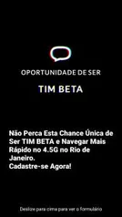 [RJ] Campanha para o RJ de Convites para Tim beta