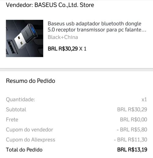 Imagem na descrição da promoção