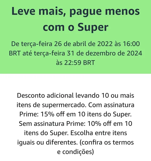 Imagem na descrição da promoção