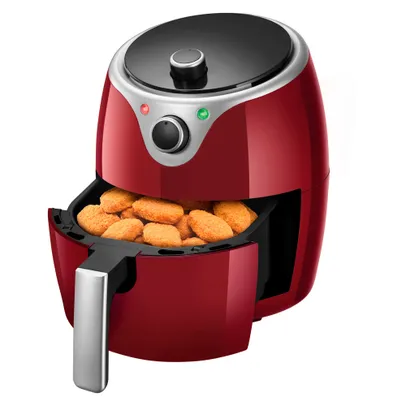 Fritadeira Elétrica Sem Óleo Vermelha Elgin Flash Fryer 110v 3,5L