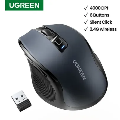 [Taxa Inclusa/ Moedas 🔥R$44,07] UGREEN Mouse ergonômico sem fio, silencioso 4000 DPI, 2.4G 