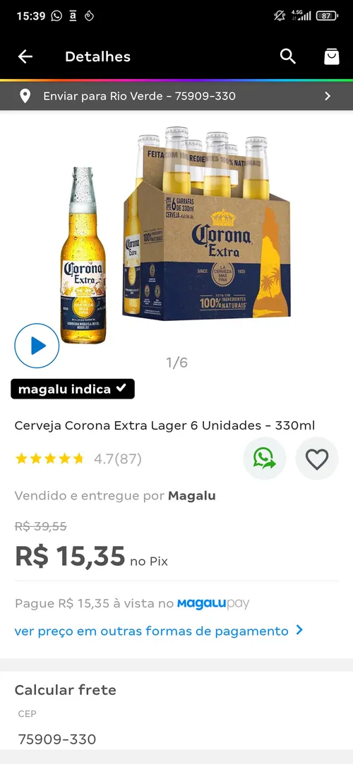 Imagem na descrição da promoção