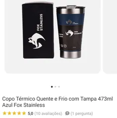 Copo térmico Fox quente/frio 473ml garantia vitalícia 