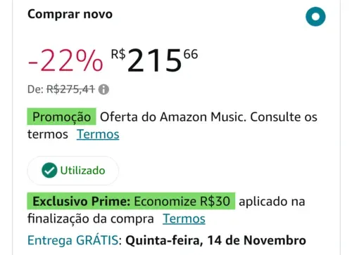 Imagem na descrição da promoção