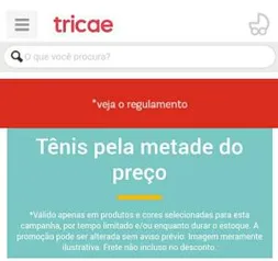 Tênis infantil a partir de 22,99 - Tricae