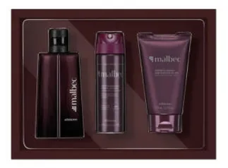 Kit Malbec | Colonia, Antitranspirante, Sabonete Líquido Corporal | 50ml - R$ 51