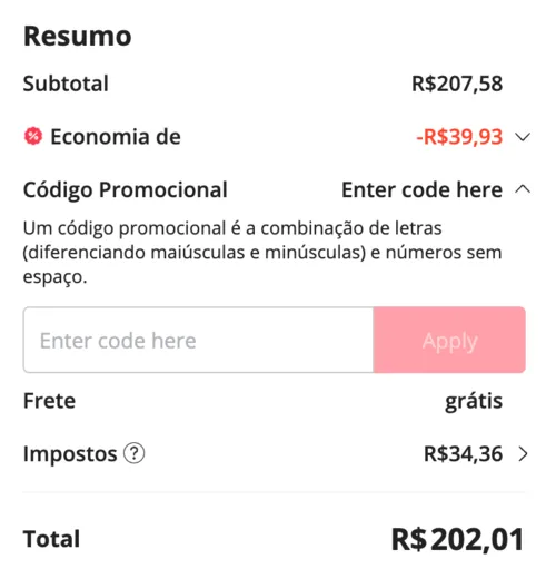 Imagem na descrição da promoção