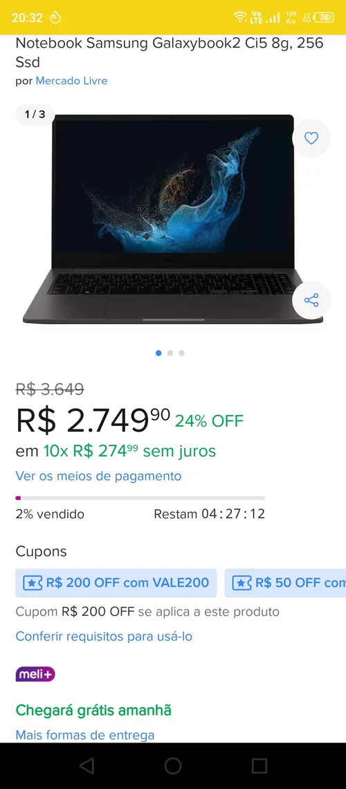 Imagem na descrição da promoção