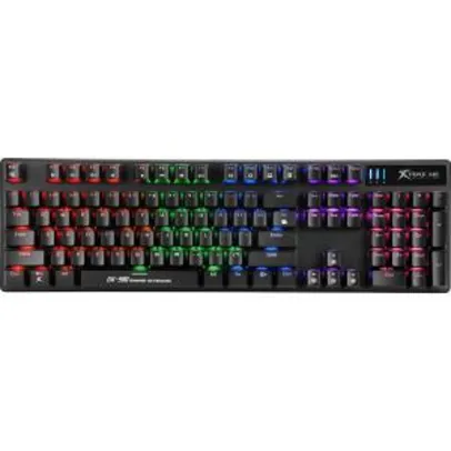 Teclado Mecânico Gamer Xtrike-Me GK-980, Rainbow, Switch Blue | R$ 160