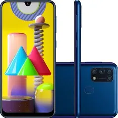 Galaxy M31 128GB Dual Chip Android 10.0 Tela 6.4" Octa-Core 4G Câmera Quádrupla 64MP+8MP+5MP+5MP - Azul