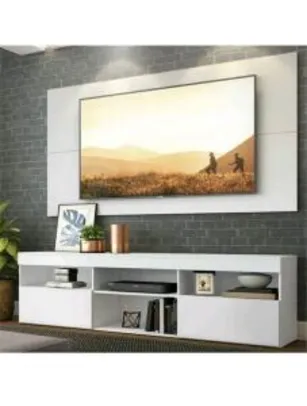 RACK COM PAINEL E SUPORTE PARA TV ATÉ 65" (R$144 a vista)