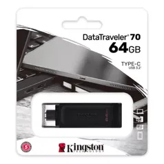 Pen Drive Kingston Datatraveler 70 Usb-C 3.2 64gb - Dt70-64gb