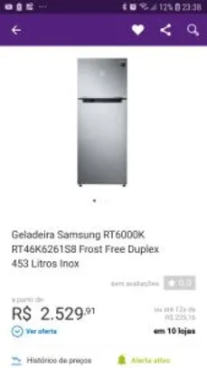 Geladeira / Refrigerador Samsung Frost Free 453 Litros 2 Portas - Inox - R$25929