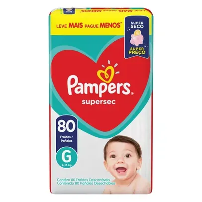 Fraldas Pampers Supersec G 80 u