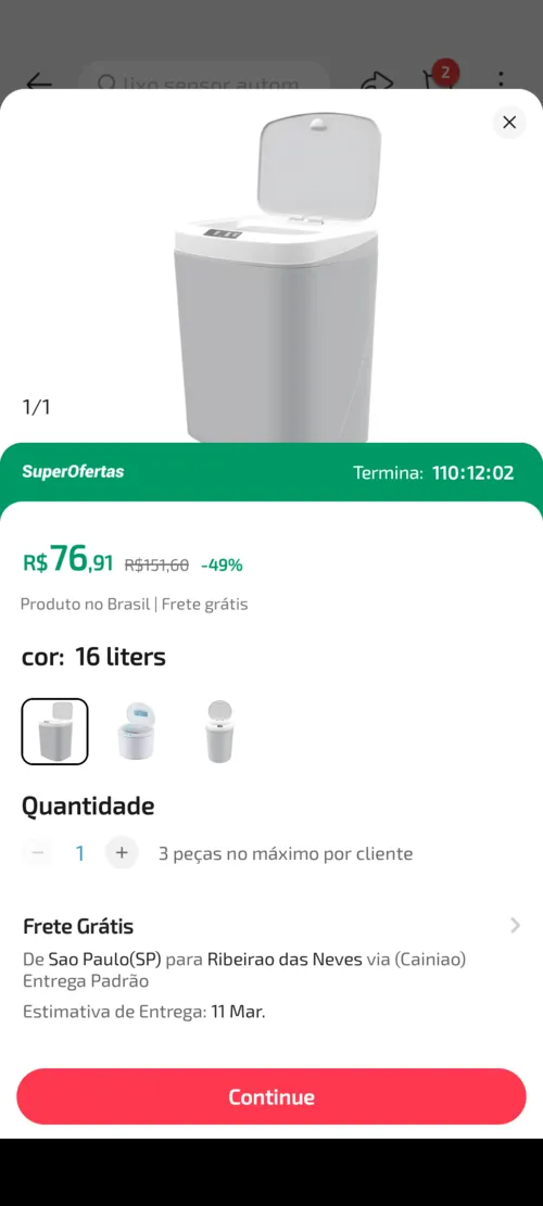 Imagem na descrição da promoção