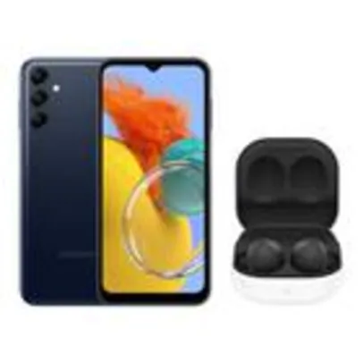 [ App/C. Ouro/C. Mastercard] Smartphone Samsung Galaxy M14 5G (128GB) + Fone Bluetooth Galaxy Buds2