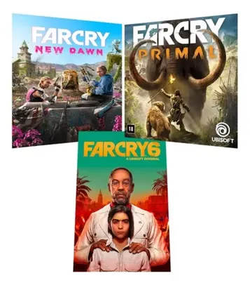 Far Cry Primal Apex Edition + Far Cry New Dawn Deluxe Edition + Far Cry 6