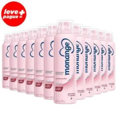 12 Desodorantes Aerosol Antitranspirante Monange Hidratação Intensiva com 150ml - R$64