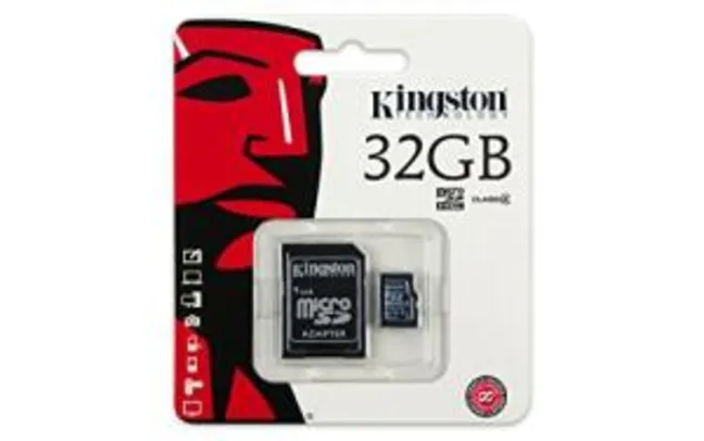 Cartao de Memoria Classe 4 Kingston SDC4/32GB Micro SDHC 32GB com Adaptador SD