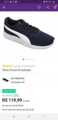 Tênis Puma ST Activate - Apenas n° 43 | R$ 70