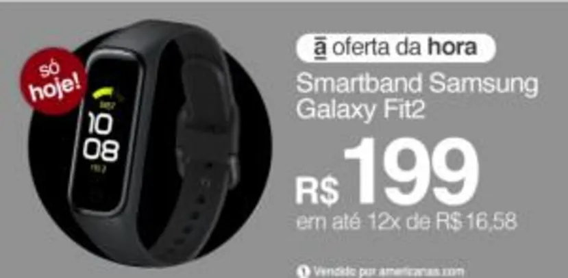 Smartband Samsung Galaxy Fit2 Display de 1.1' Amoled Colorido - Preto | R$ 199