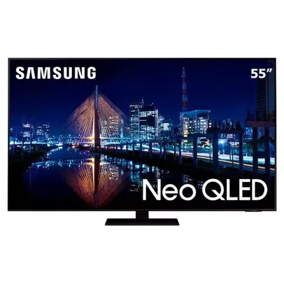 Smart Tv 55" Samsung Neo QLED 4K 55QN85A, Mini Led, Painel 120hz, Processador IA, Som em Movimento, Tela sem limites, Design slim