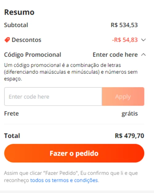 Imagem na descrição da promoção