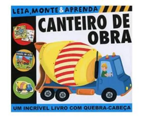 Livro + Quebra Cabeça - Canteiro de obra: leia, monte e aprenda (Português) Capa dura