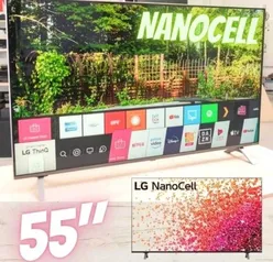 Smart TV LED 55” LG 55NANO75 4K NanoCell 3x HDMI 2.0 Inteligência Artificial ThinQAI Smart Magic Goo