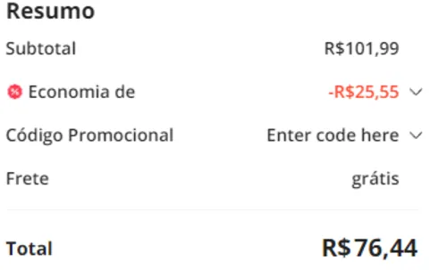 Imagem na descrição da promoção