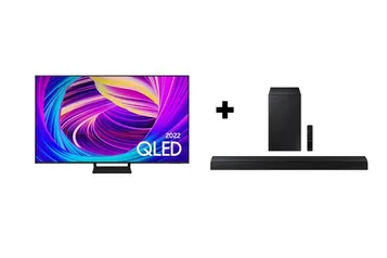 [APP] KIT Samsung Smart TV 55 polegadas QLED 4K 55Q65B 2022 + Soundbar Samsung HW-A555