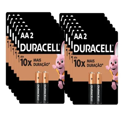 Kit 24 Pilhas Alcalinas aa Pequena Duracell