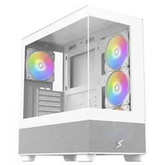 Gabinete Gamer SuperFrame Detonator, White, Mid Tower, Vidro Temperado, E-ATX, Sem Fonte, Sem Fan