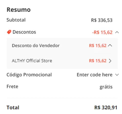 Imagem na descrição da promoção