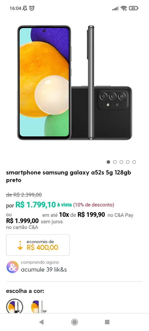 Imagem na descrição da promoção