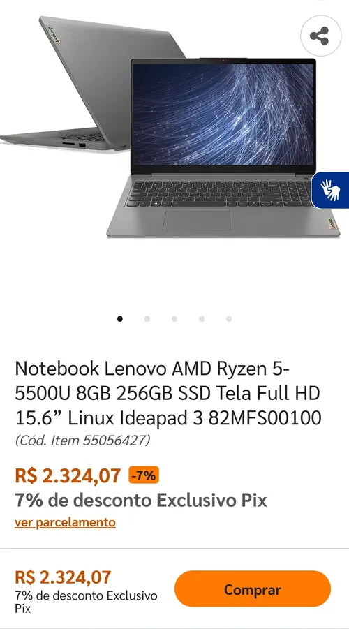 Imagem na descrição da promoção