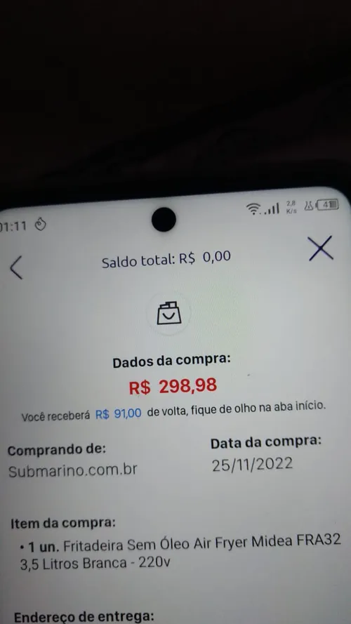 Imagem na descrição da promoção