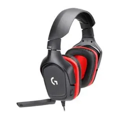 Headset Gamer Logitech G332 Stereo Preto/Vermelho - R$198