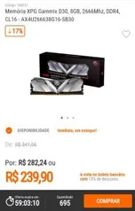 Memória XPG Gammix D30, 8GB, 2666Mhz, DDR4, CL16 - R$250