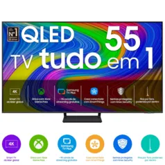 [VIP] Samsung Smart TV 55 QLED 4K Q65D 2024, XBOX GAME PASS, Modo Game, Tela sem limites, Design slim, Visual livre de cabos, Alexa